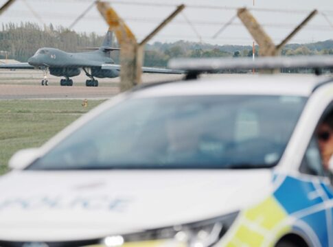 Featured image related to U.S. Air Force rushes to remove bombers from British air base